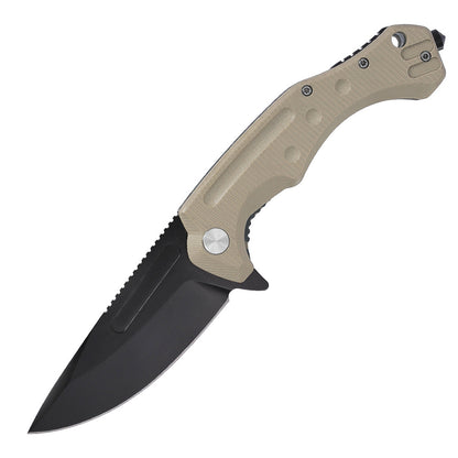 Willia Outdoor Tactical Camping Survival Folding Pocket Knife-Multifunctional Stainless Steel Easy Carry Gift Box Packaging OEM