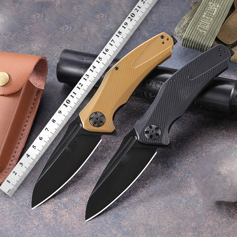 Willia Outdoor EDC Survival Stainless Steel Folding Knife G10 Anti-Slip Handle Camping Hiking Tactical OEM Customizable