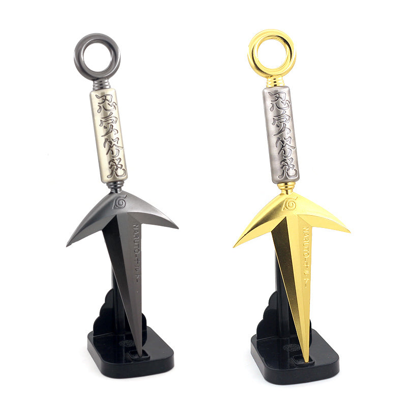 23CM Ninja Anime Fourth Hokage Flying Thunder God Kunai Full Metal Zinc Alloy Collectible Desk Decor Cosplay Prop Boy Gift
