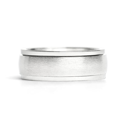 Stainless Steel Brushed Spinner Ring / FNS007