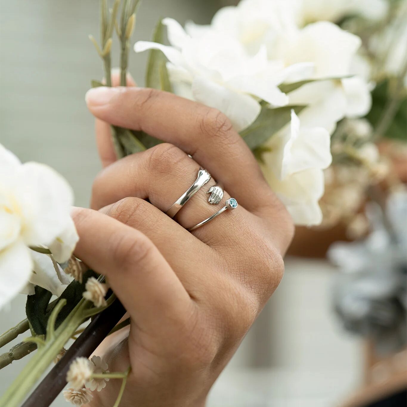 Stainless Steel Birthstone Stacking Ring Size 3 / ZRJ1000