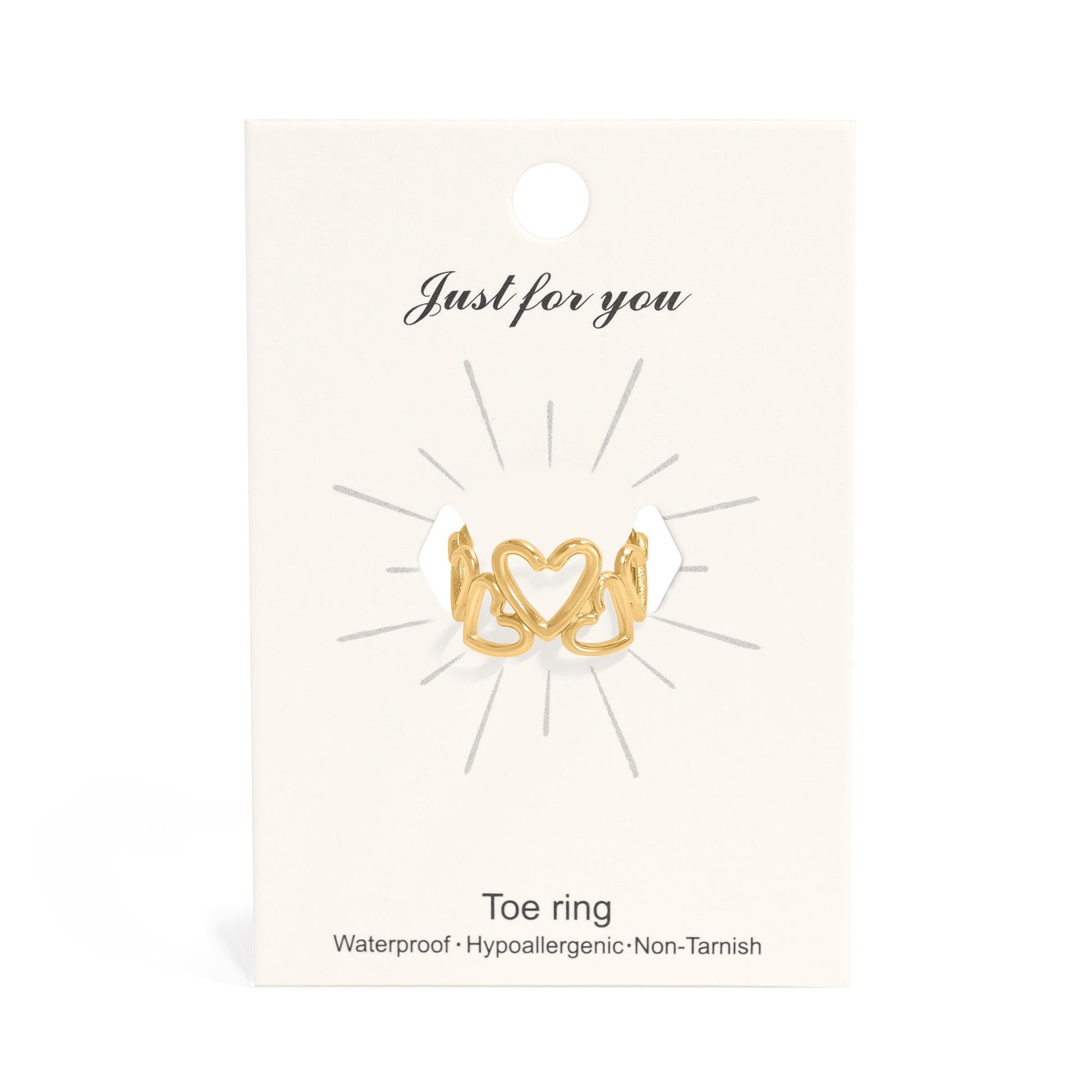 18K Gold PVD Stainless Steel Heart Toe Ring / KSS0011