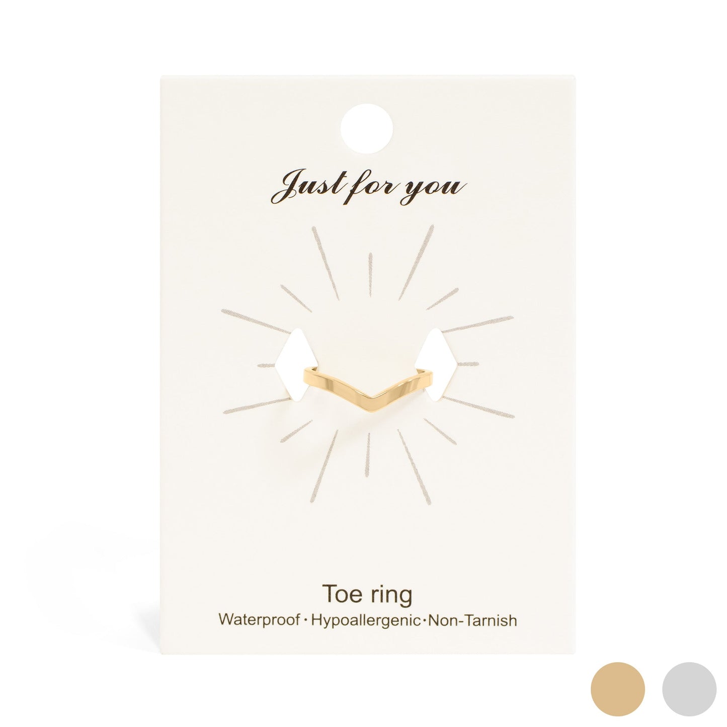 18K Gold PVD Stainless Steel Point Toe Ring / KSS0020