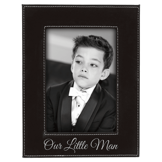 Custom Engraved Leatherette 4×6 Photo Frames