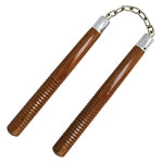 12 inch Brown Hardwood Round Nunchuck