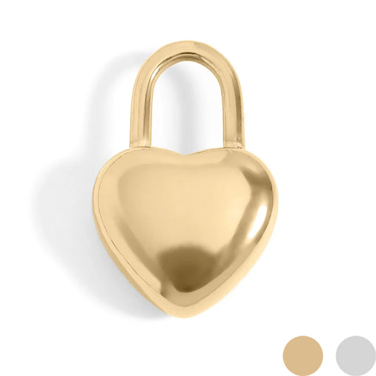 Customizable Heart Padlock Charm