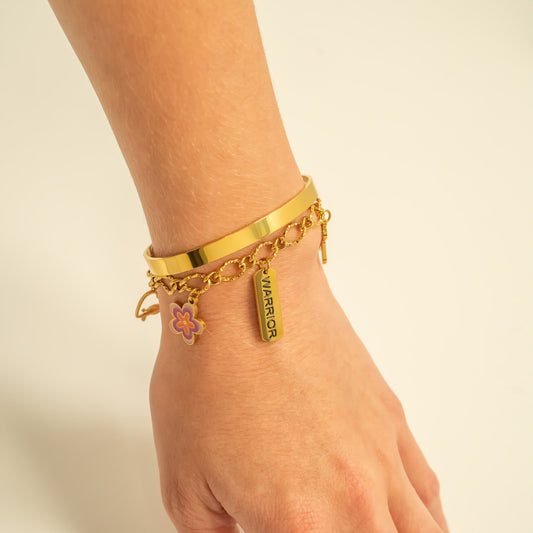 18K Gold PVD Stainless Steel Warrior Charm / PDL0320