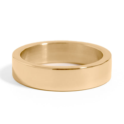 18K Gold PVD Stainless Steel Blank Flat Ring / PRJ9003