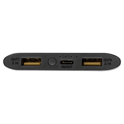 Personalized 8000MAH Power Bank & Wireless Anodized Aluminum Charger with USB-C Cord