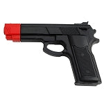 7 Inch Black Rubber Practice Training Pistol Gun Real Look and Feel