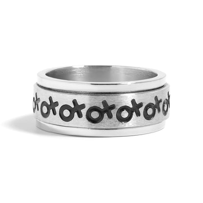 Female Symbol Spinner Stainless Steel Ring / RRJ0067