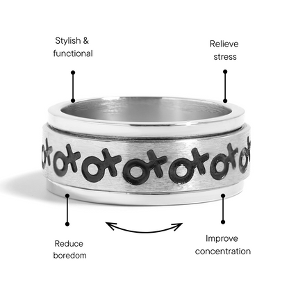Female Symbol Spinner Stainless Steel Ring / RRJ0067