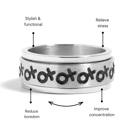 Female Symbol Spinner Stainless Steel Ring / RRJ0067