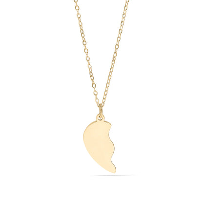 Personalizable Break Apart Engravable Blank Heart Necklace Set