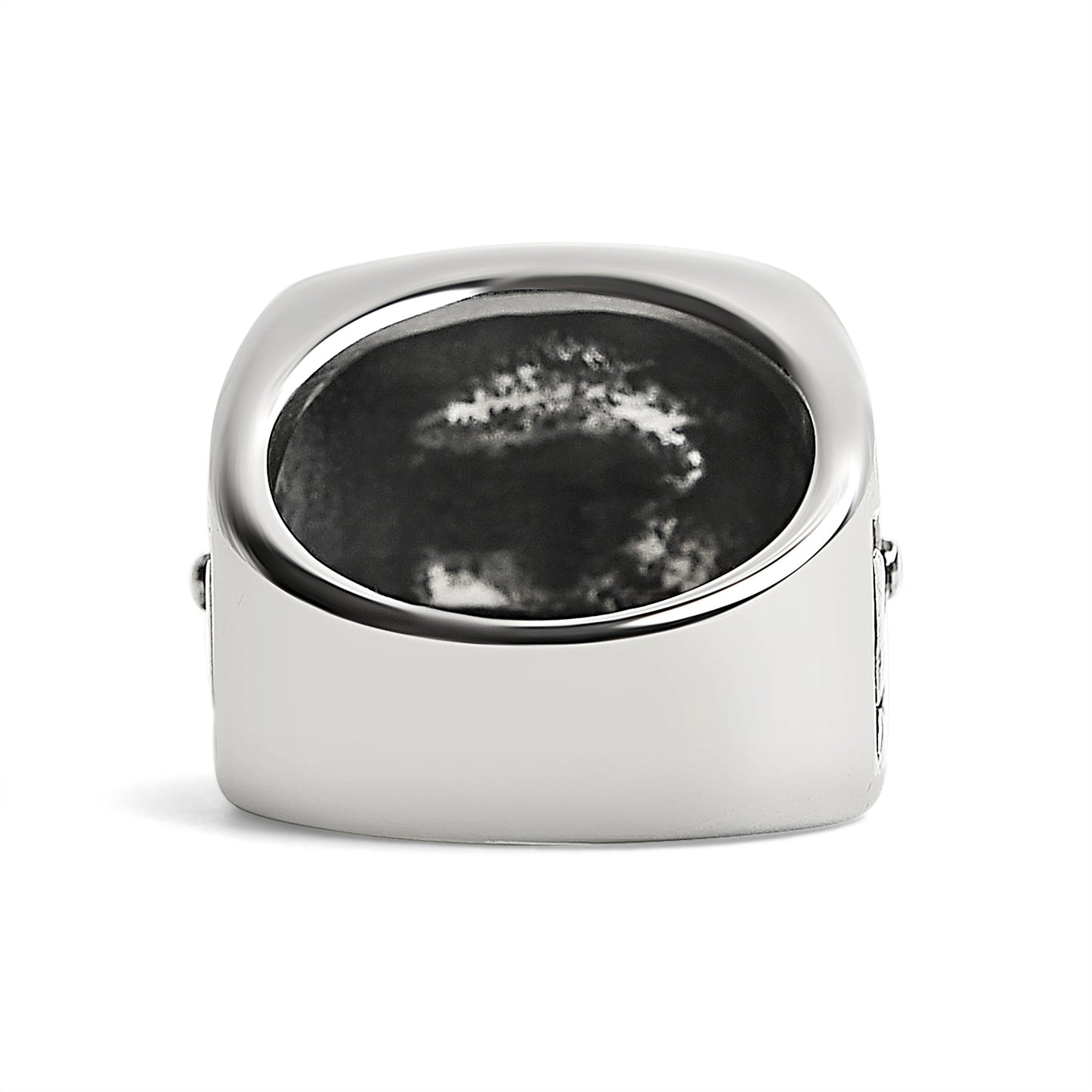 Stainless Steel Polished Maltese Cross Signet Ring / SCR1004