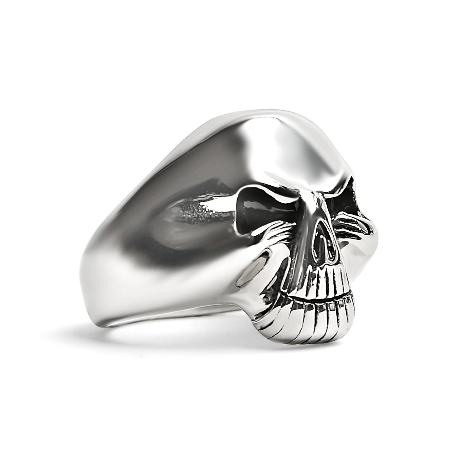 Polished Skull Stainless Steel Ring / SCR2010