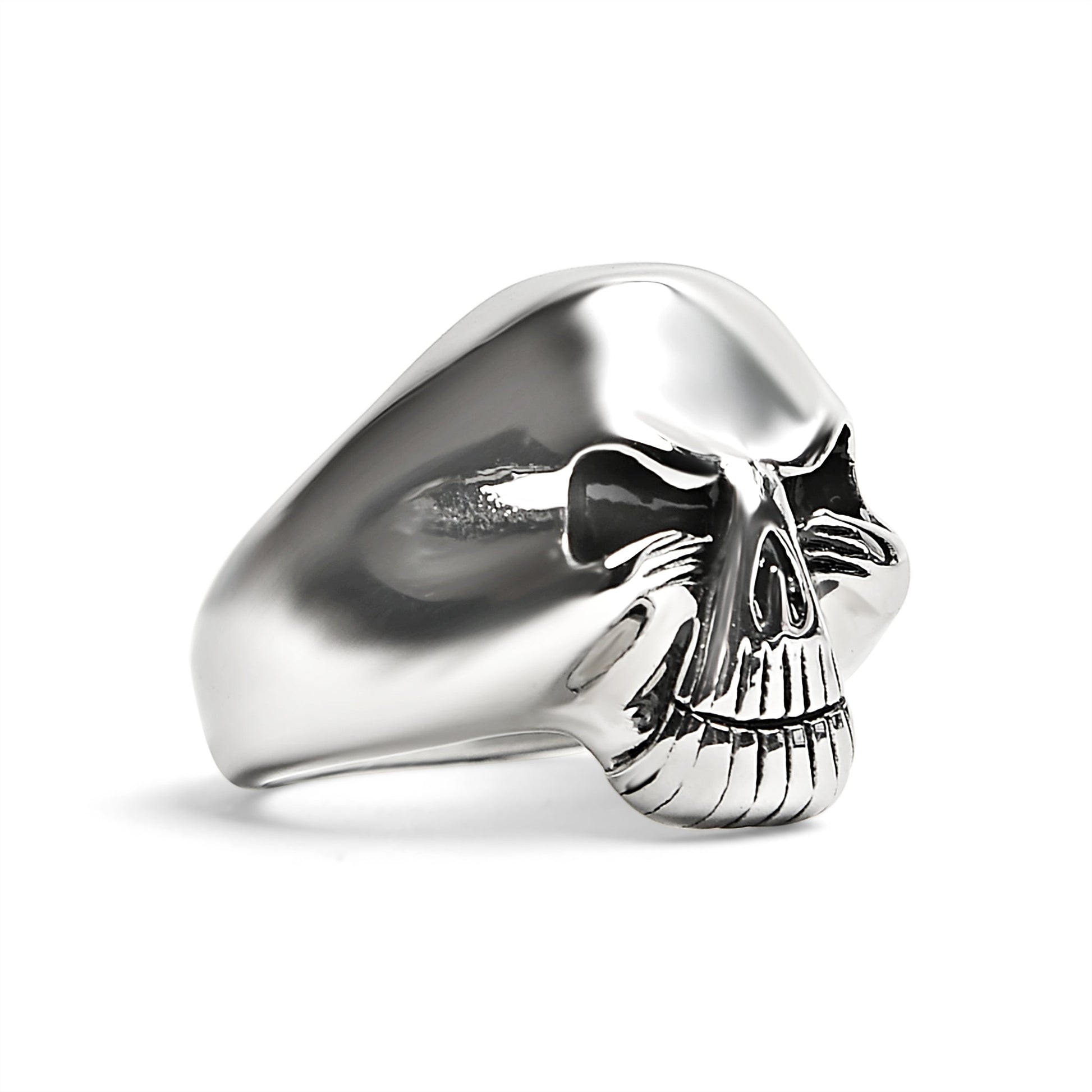 Polished Skull Stainless Steel Ring / SCR2010