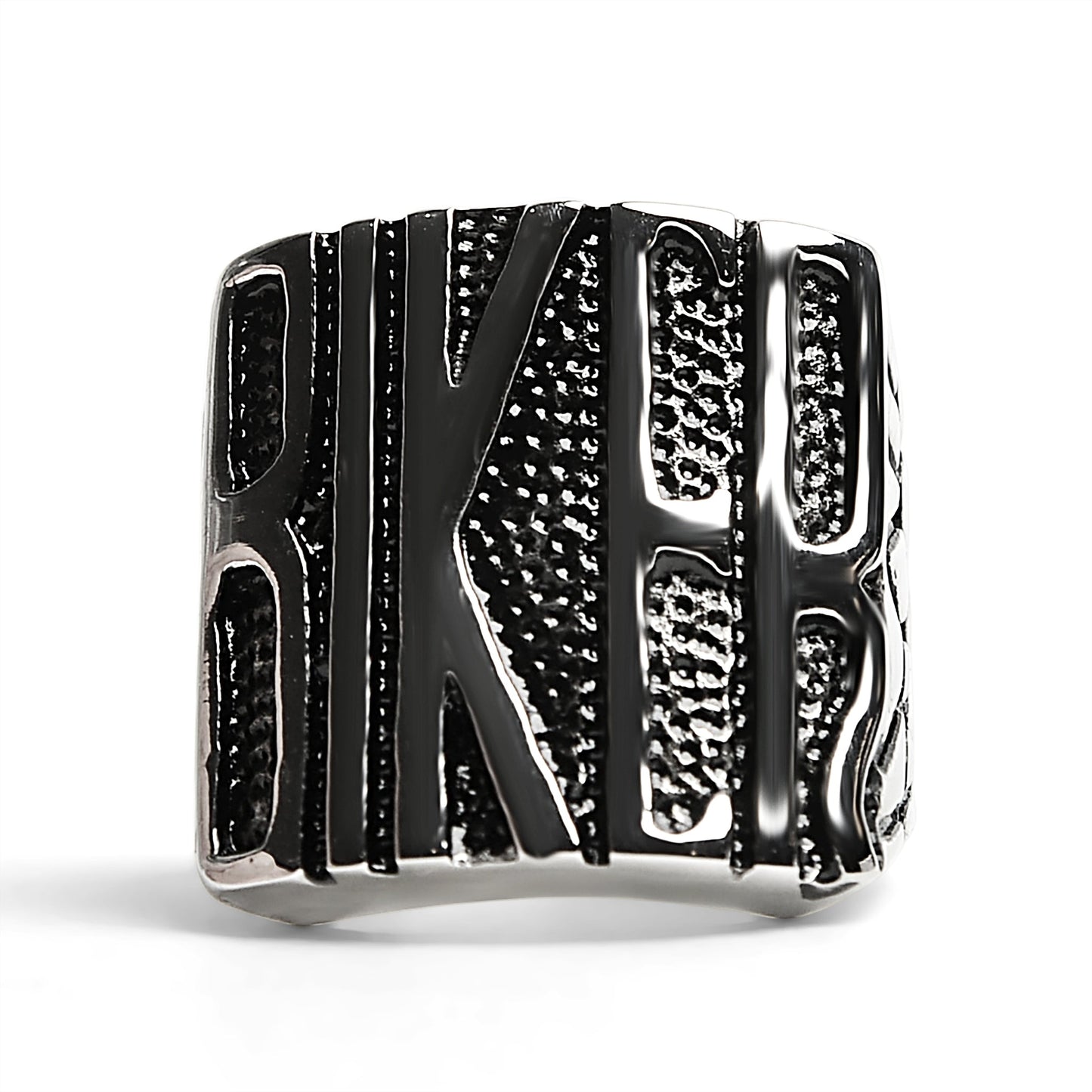 Stainless Steel Polished "BIKER" Men's Ring / SCR2223