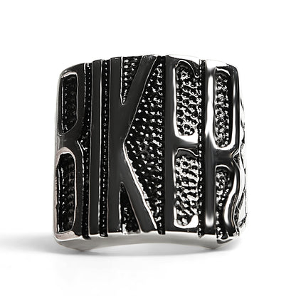 Stainless Steel Polished "BIKER" Men's Ring / SCR2223