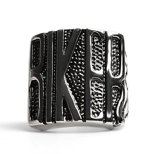 Stainless Steel Polished "BIKER" Men's Ring / SCR2223