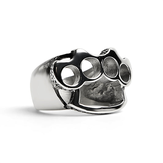 Stainless Steel Polished Knuckle Duster Ring / SCR3057