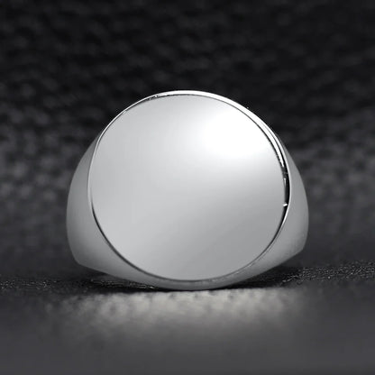 Personalizable Stainless Steel Signet Ring