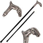 36" Horse Artisan Intricate Carved Walking Stick Gentleman's Cane