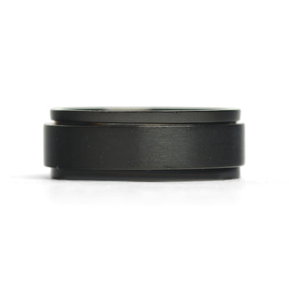 Stainless Steel Black Enamel Spinner Ring / SRJ2572