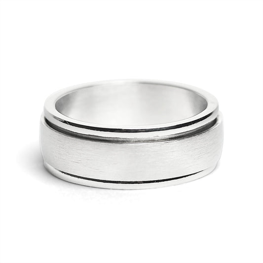 Stainless Steel Brushed Spinner Center Ring / SRJ9001