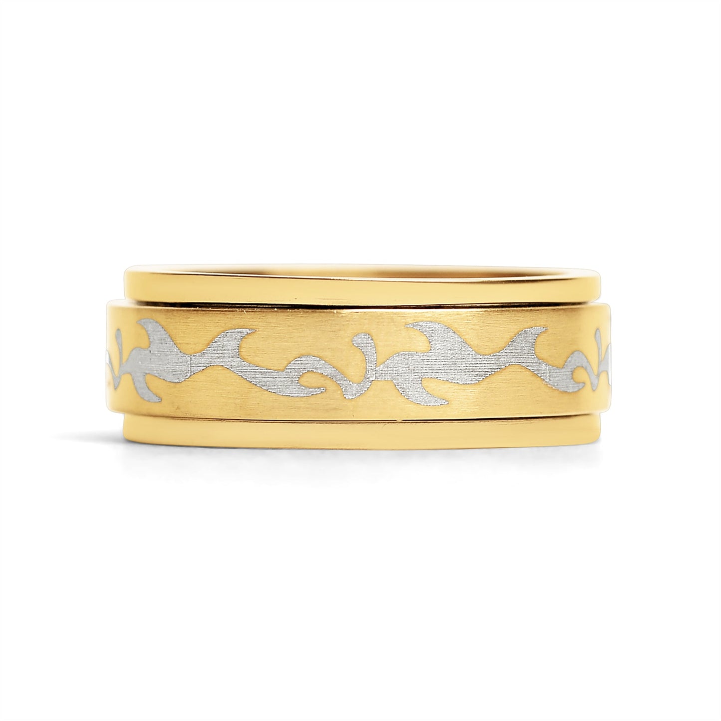 Smoke Gold Stainless Steel Spinner Ring / STH008