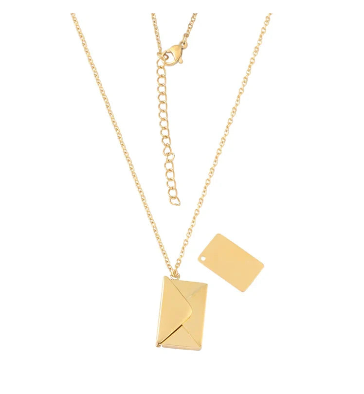Customizable Secret Letter Envelope Necklace