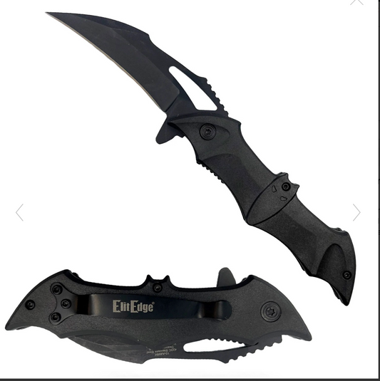 Customizable Bat Spring Assisted Pocket Folding Knife