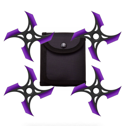 Customizable 4 Pc Set Four Point Display Ninja Stars