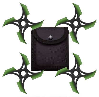 Customizable 4 Pc Set Four Point Display Ninja Stars