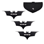 6" Batarang 3 Pcs Throwing Knife Night Dark Bat Thrower Set