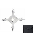 Last Shogun 4 Point Shuriken Ninja Star Silver