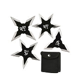 4 Pcs Set Ninja Throwing Stars Anime Shuriken Knife Blade