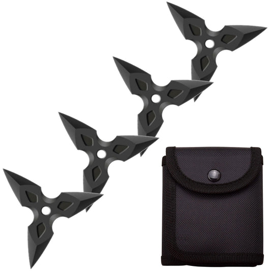 4 Pc Three-Pointed Triangle Throwing Ninja Stars Shuriken