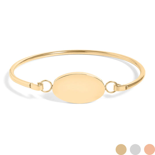 Customizable Oval Engravable Bracelet