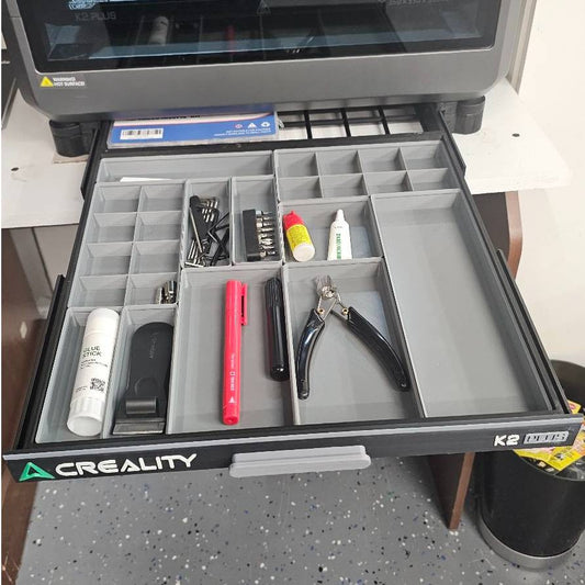 K2 Plus drawer with build plates stand - jcX Remix