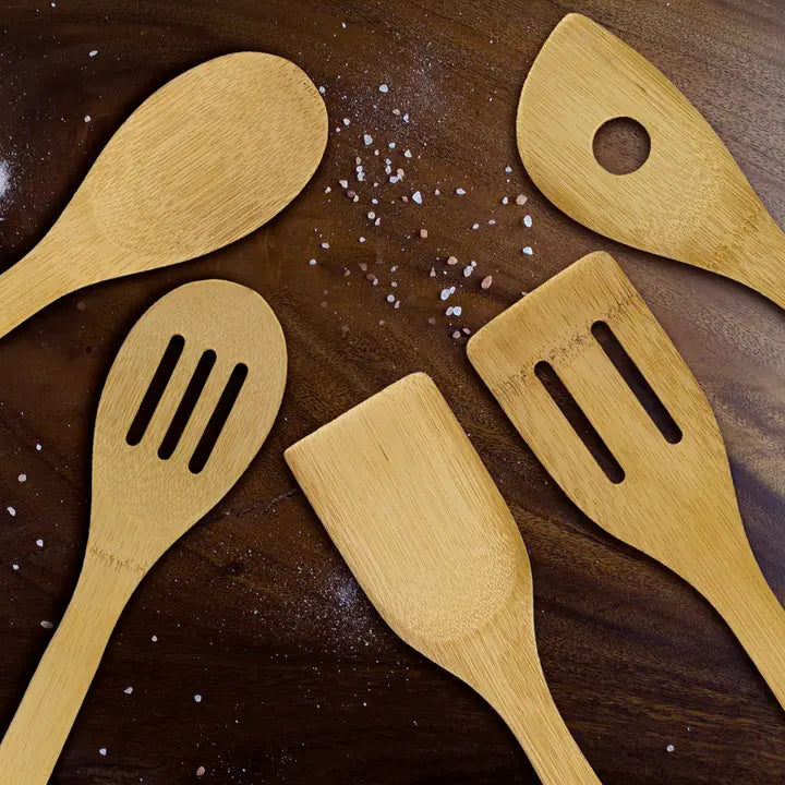 5-Piece Bamboo Cooking Utensil Set
