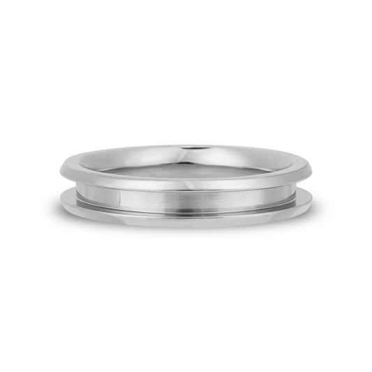 Stainless Steel Channel Inlay Ring Blank / CHA0002