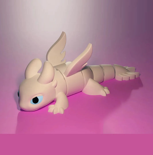 Articulated Dragon toothless Light Fury Cute Flexi