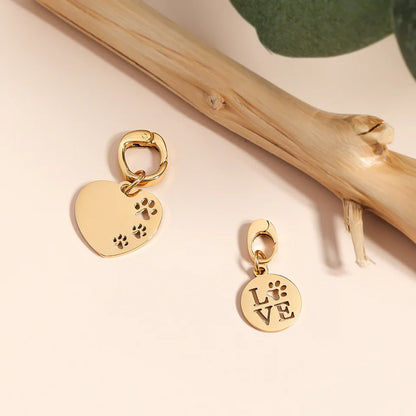 Customizable Paw Print Necklace Charm