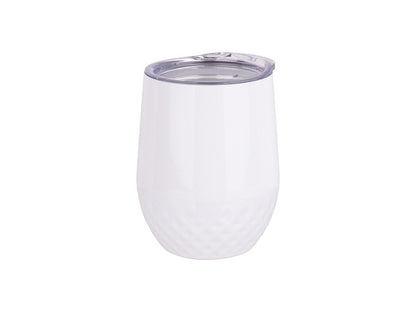 12oz Stainless Steel Stemless Wine Cup with Diamond Pattern