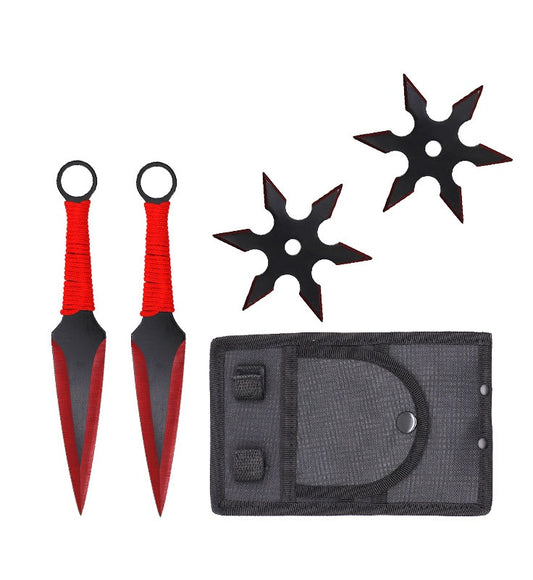 4 PC Ninja Throwing Knives Combo Star Shuriken Set