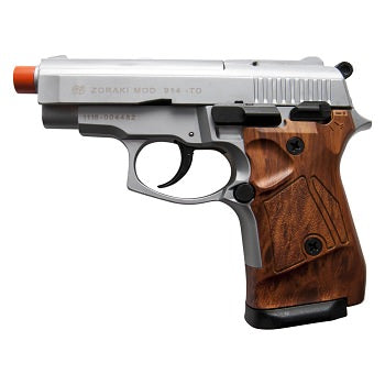 Zoraki Front Fire Silver M914 Full Auto 9mm Blank Gun Machine Pistol