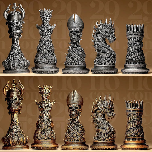 Gothic Ornamental Chess Set