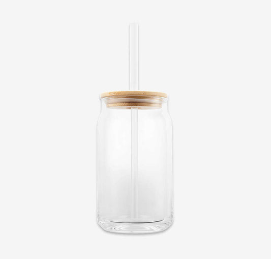 16oz Clear Glass Can Tumbler