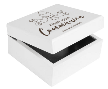 Personalizable White Jewelry Box